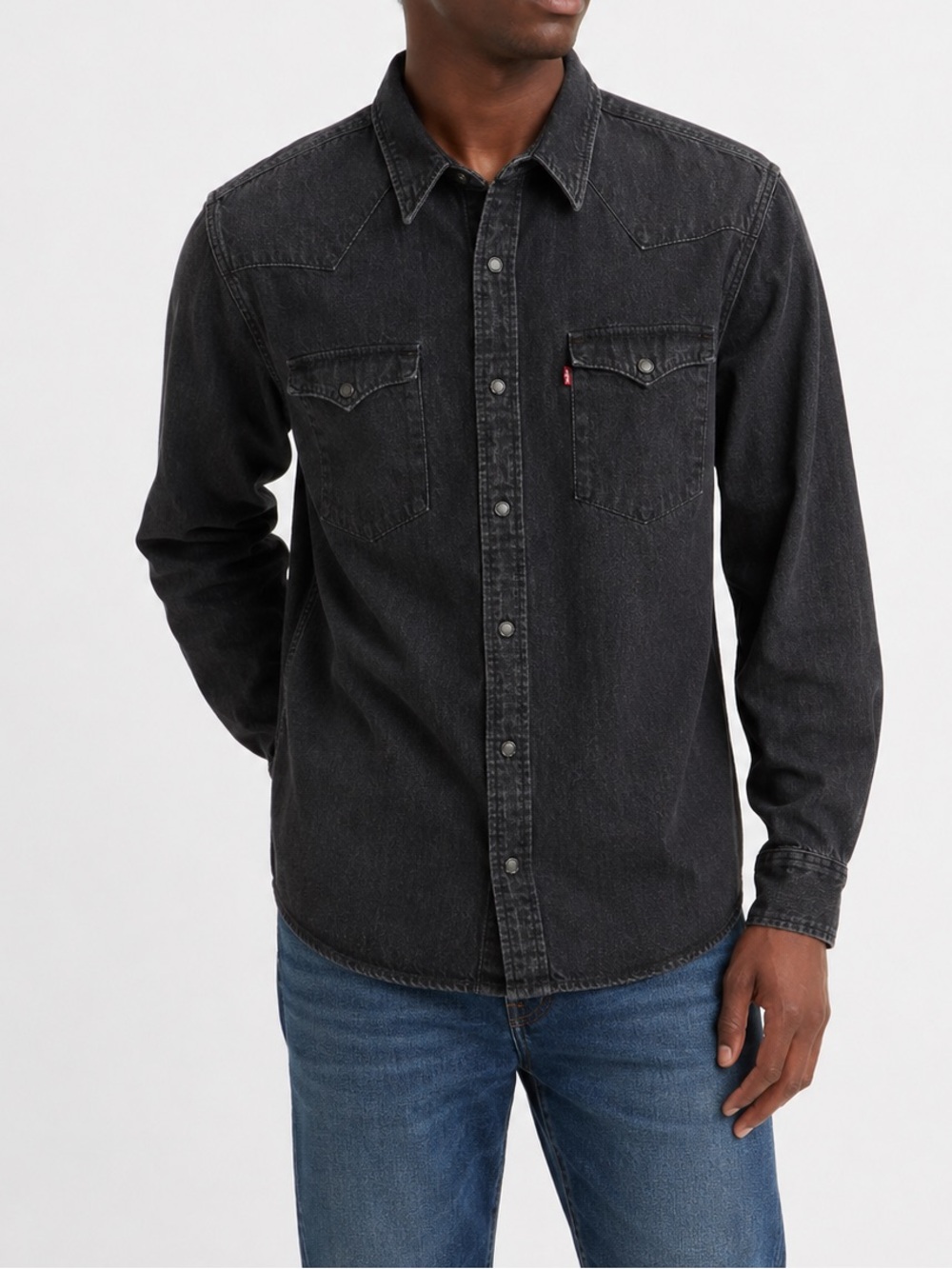 Levi's Mens Barstow Western shirt size XXL - black
